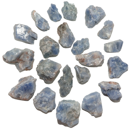 Blue Calcite Raw Gemstone Set