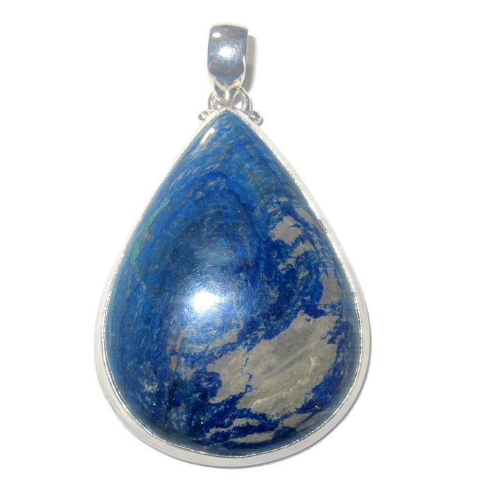 Azurite Pendant Save the Blue World Healer Crystal Sterling
