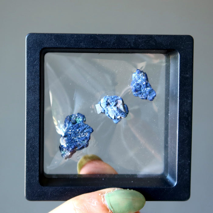 Azurite Raw Stone Set 3 Blue Spirituality Seeds Gemstones
