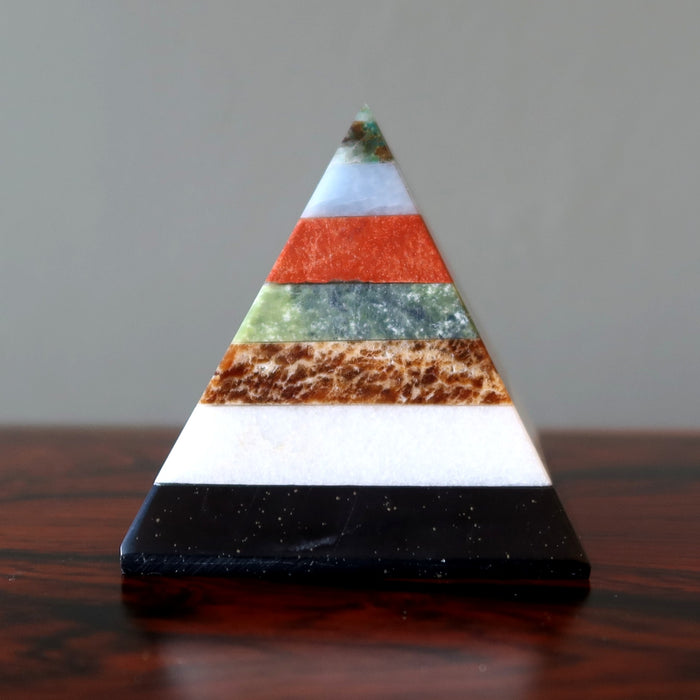 Crystal Pyramid Miracle Mountain of 7 Colors Stone Peru