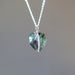 Rainbow Fluorite heart shape pendant necklace