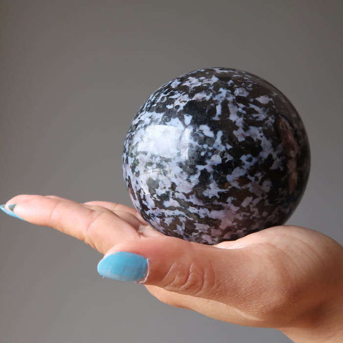 Gabbro Sphere Magic Mystic Merlinite Indigo Crystal Ball