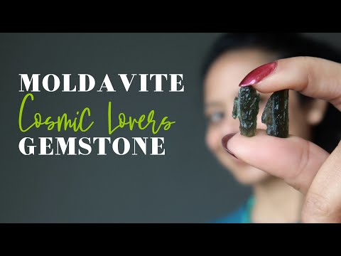 video featuring moldavite cosmic lovers gemstones
