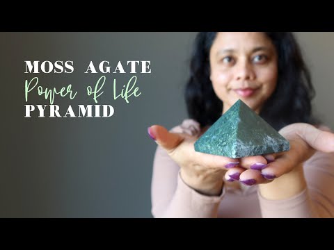 video on moss agate pyramid