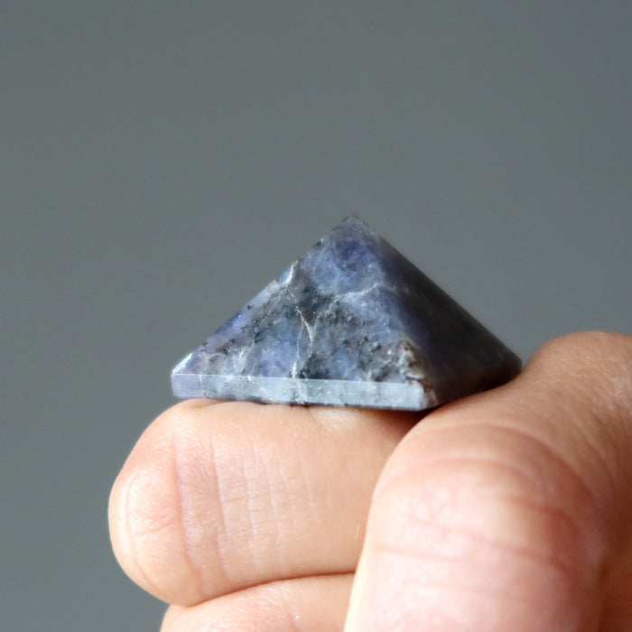 Iolite Pyramid Wealth and Victory Blue Universal Abundance Stone