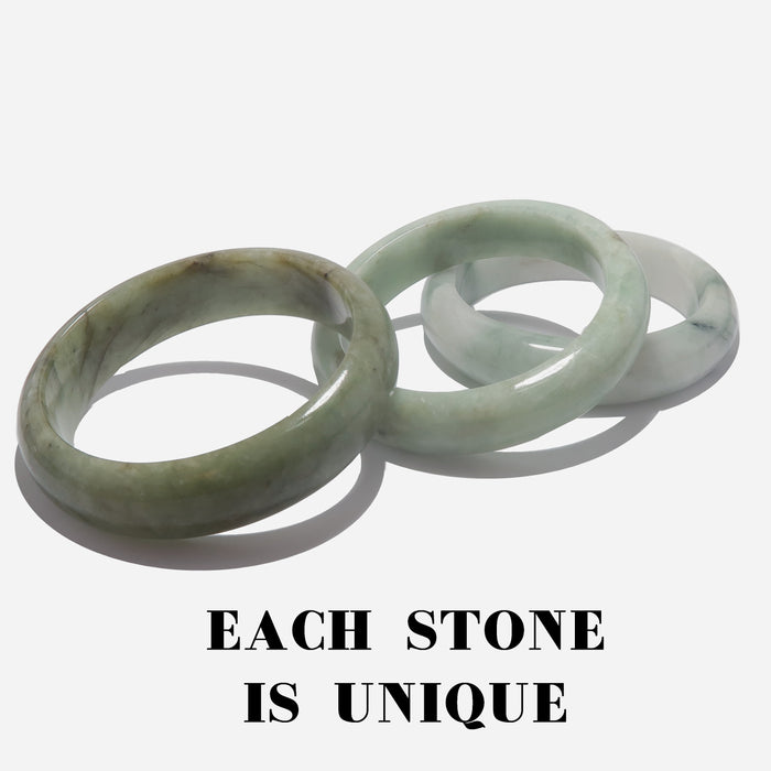 Jade Bangle Bracelet Abundance for Eternity Real Green Gemstone