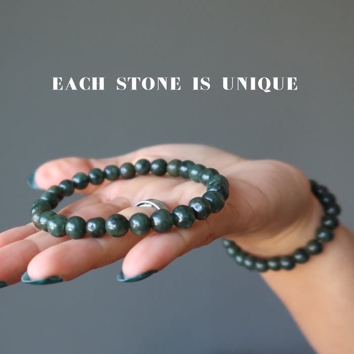 Jade Bracelet Abundance Prosperity Luck Green Jadeite Stone