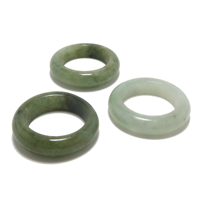 Jade Ring Set of 3 for Necklace Charm Crystal Egg Ball Stand