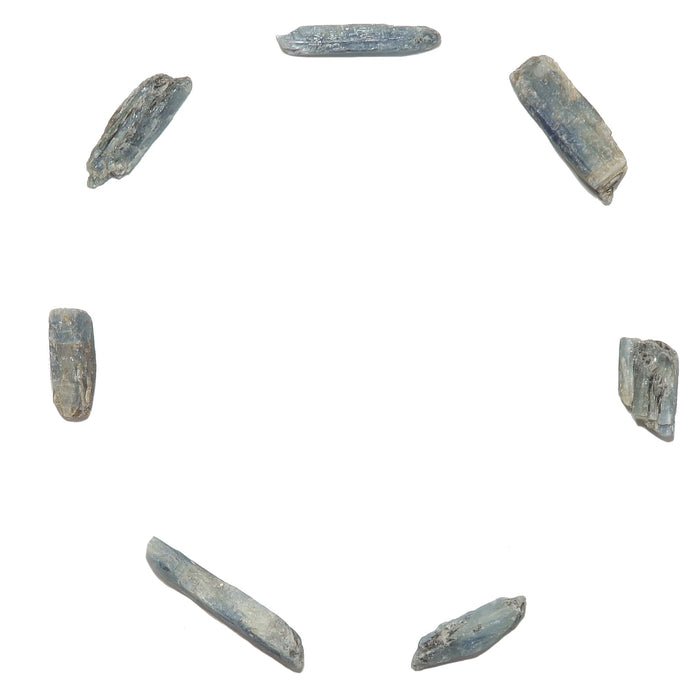 7 raw blue kyanite stones