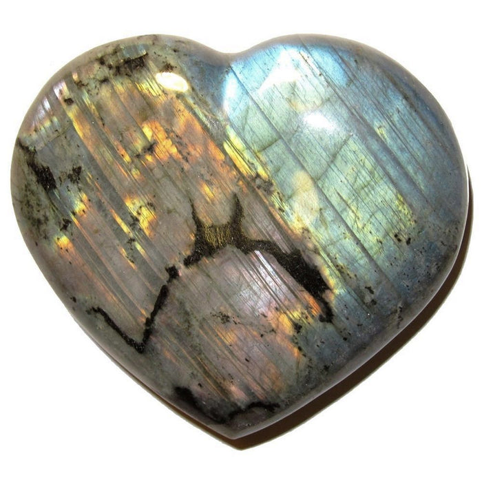 Labradorite Heart Super Rainbow Infinite Love Beauty Stone