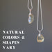 two libyan desert glass necklaces showing natural colors and shapes vary
