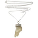 yellow libyan desert glass on sterling silver necklace
