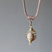 moqui marble stone in vintage cage on antique copper snake chain necklace