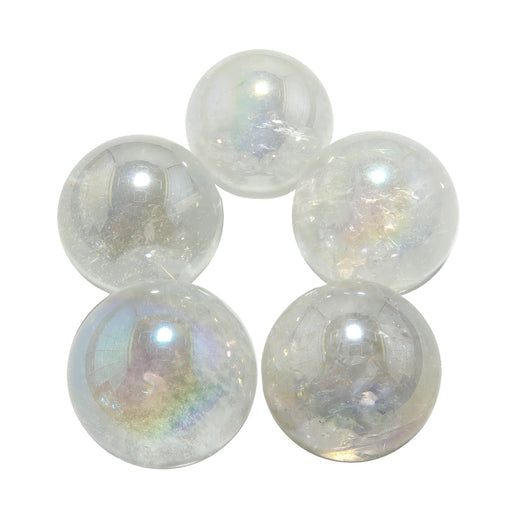 5 aura quartz balls