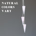 3 rose quartz pendulums showing natural colors vary