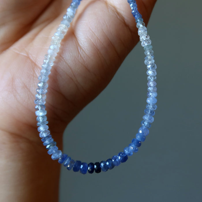 Sapphire Necklace Beauty in Blue Real Precious Gemstone