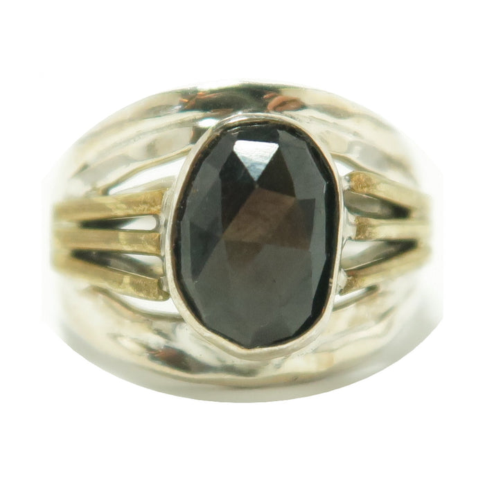 Sapphire Ring Black Bling Abundance Stone Sterling Silver