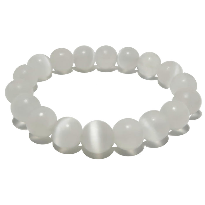 Selenite Bracelet Moonbeam Light Protective White Stone