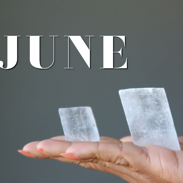 word June over calcite stone
