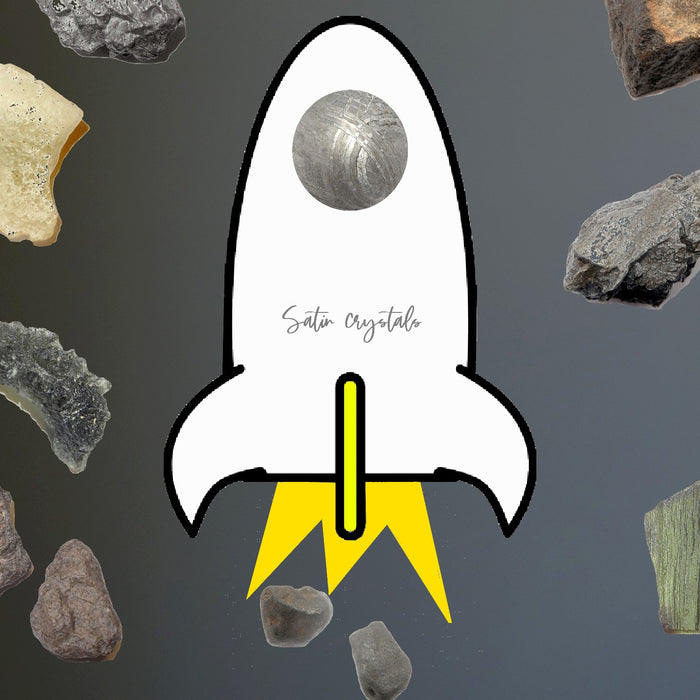 rocket with meteorites