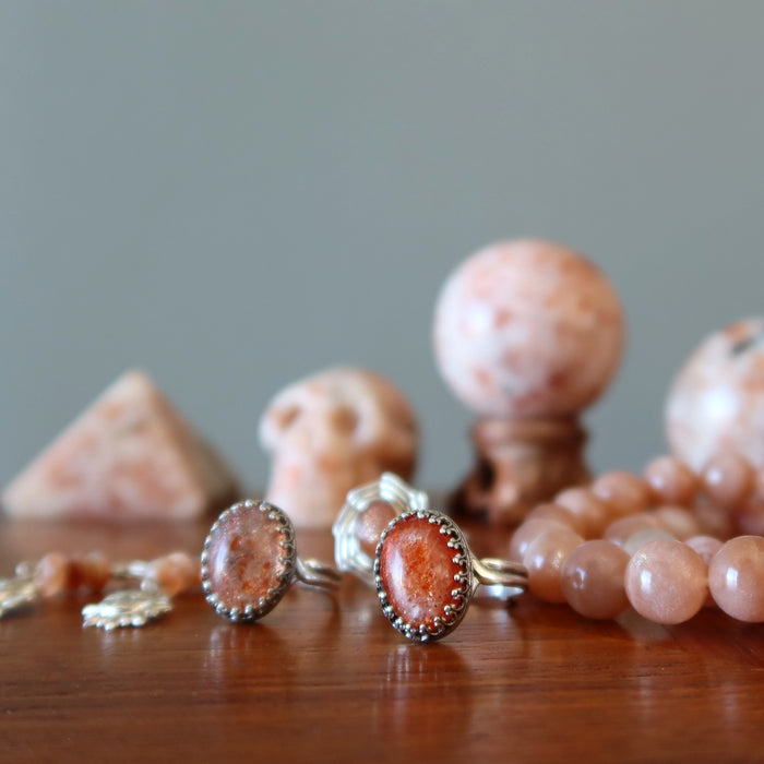 sunstone stones and jewelry
