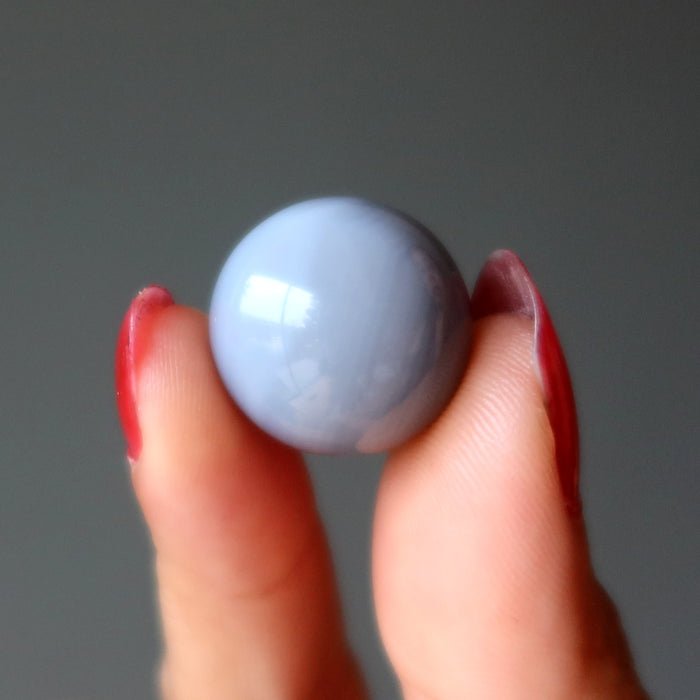 Blue Lace Agate Sphere Swirls of Serenity Healing Crystal Ball