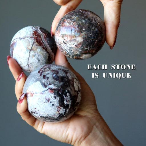 crazy lace agate spheres