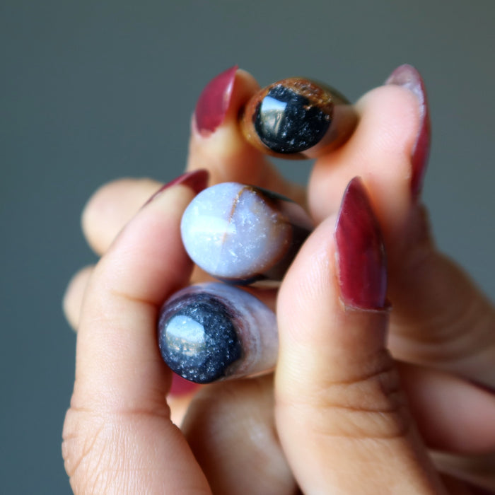 Third Eye Agate Set of 3 Spiritual Seer Sacred Stones