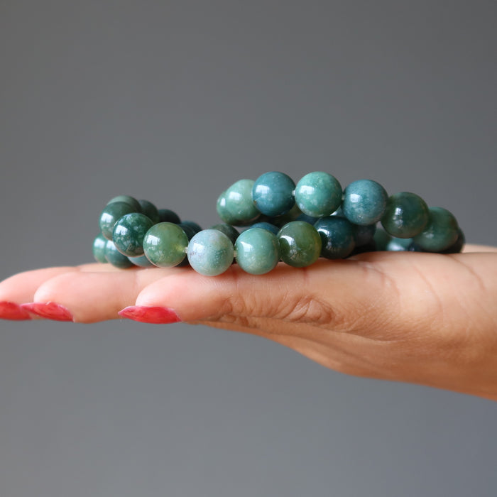 Green Agate Bracelet Love Life Grounding Crystals