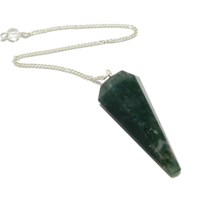 moss agate pendulum