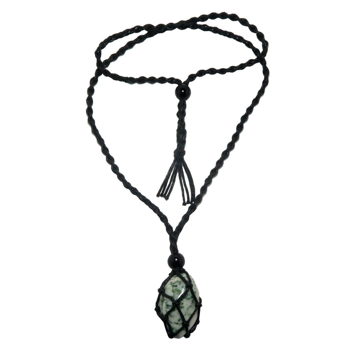 Tree Agate Necklace My Neck of the Woods Macrame Gemstone