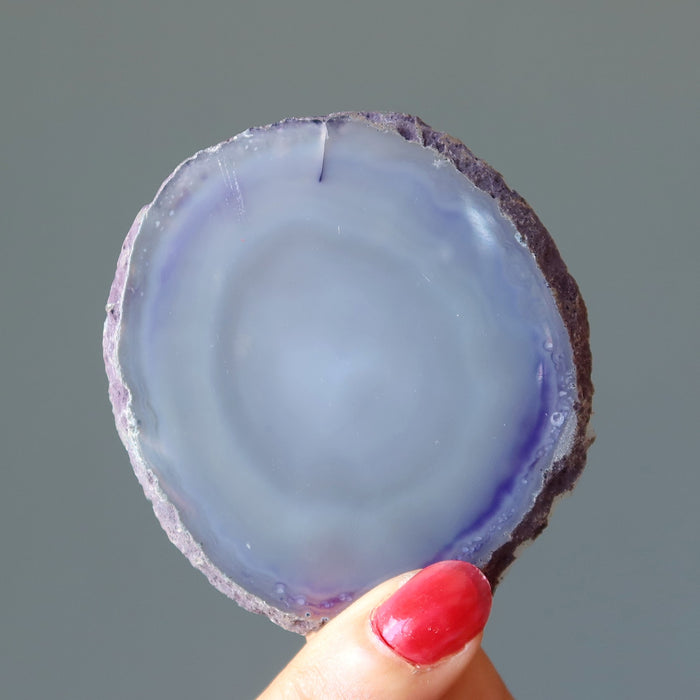 Purple Agate Charger Color Spirit Healing Stone Crystal Slab