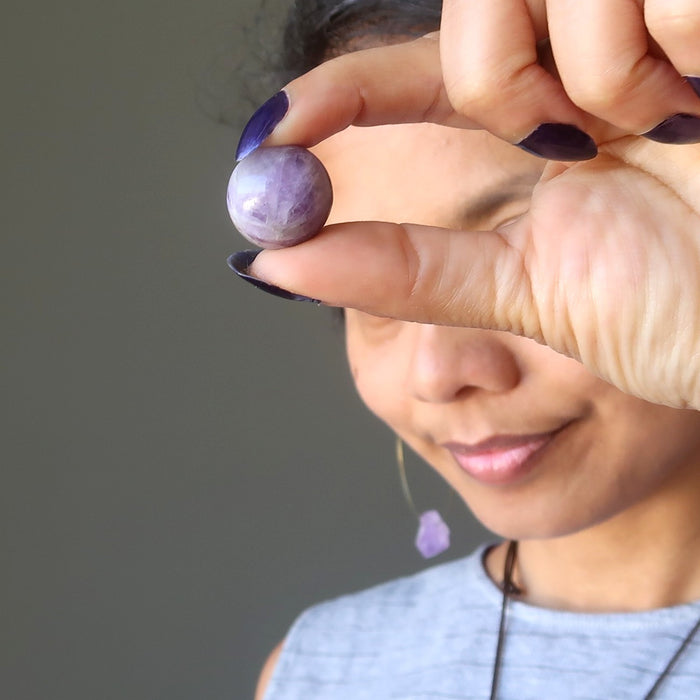 amethyst sphere at third eye chakra