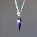 chevron amethyst pendulum necklace