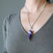 chevron amethyst pendulum necklace