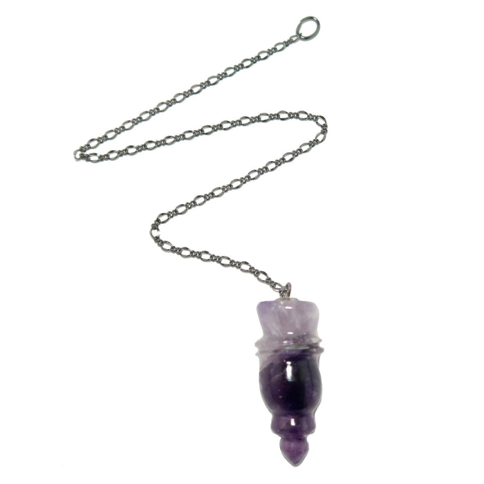 Amethyst Pendulum Secrets of Ancient Relics Carved Healing Crystal