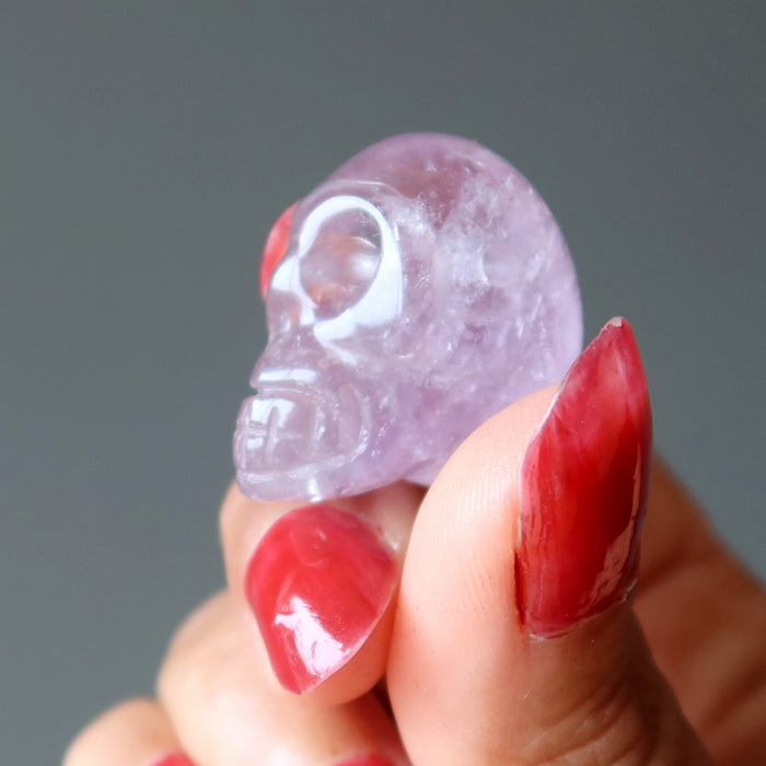 Amethyst Skull Beauty from Beyond Purple Crystal Bead