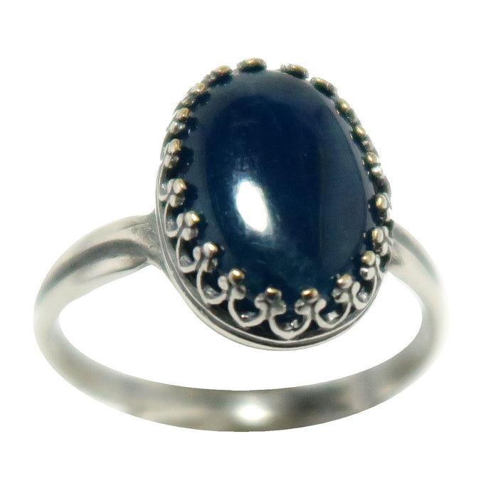 Apatite Ring I Shine in Blue Gemstone Adjustable Sterling Silver