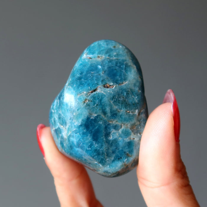 Apatite Tumbled Stones Healthy Lifestyle Blue Burst Gems