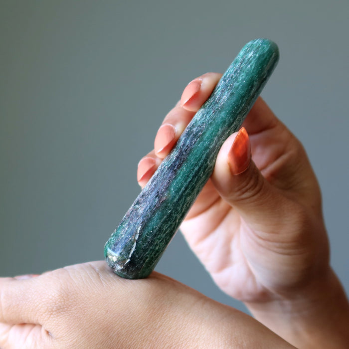 green aventurine massage wand