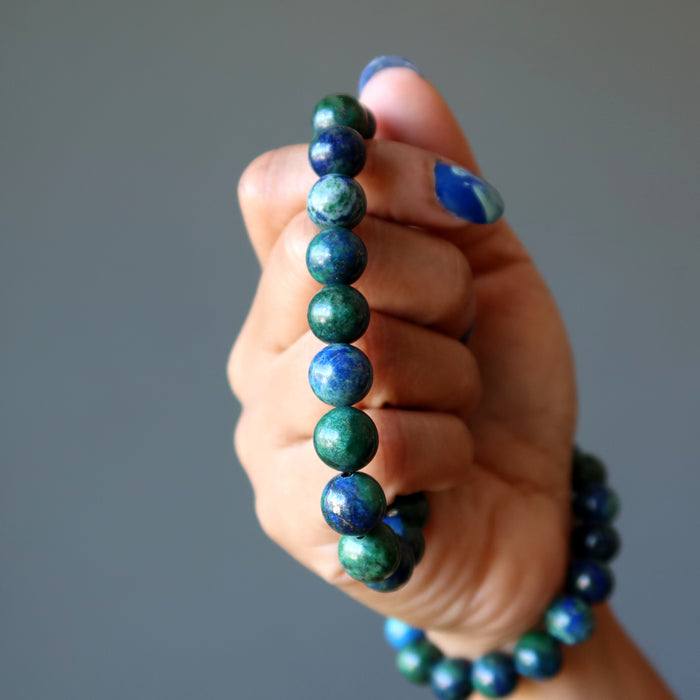 Azurite Malachite Bracelet World Gemstones Blue Green