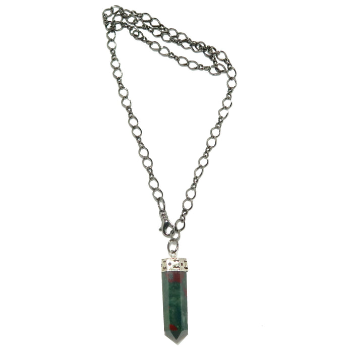 bloodstone pendulum necklace