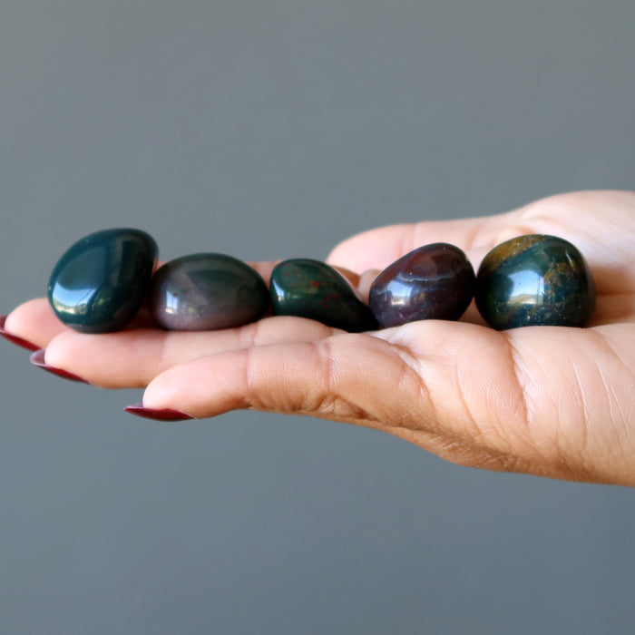 bloodstone tumbled stones