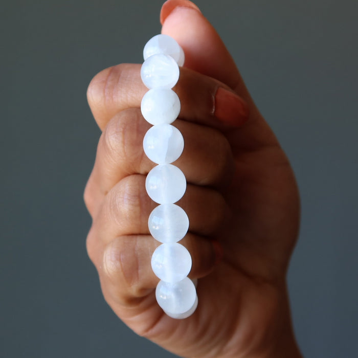 White Calcite Bracelet Dream Come True Confident Spirit Gems
