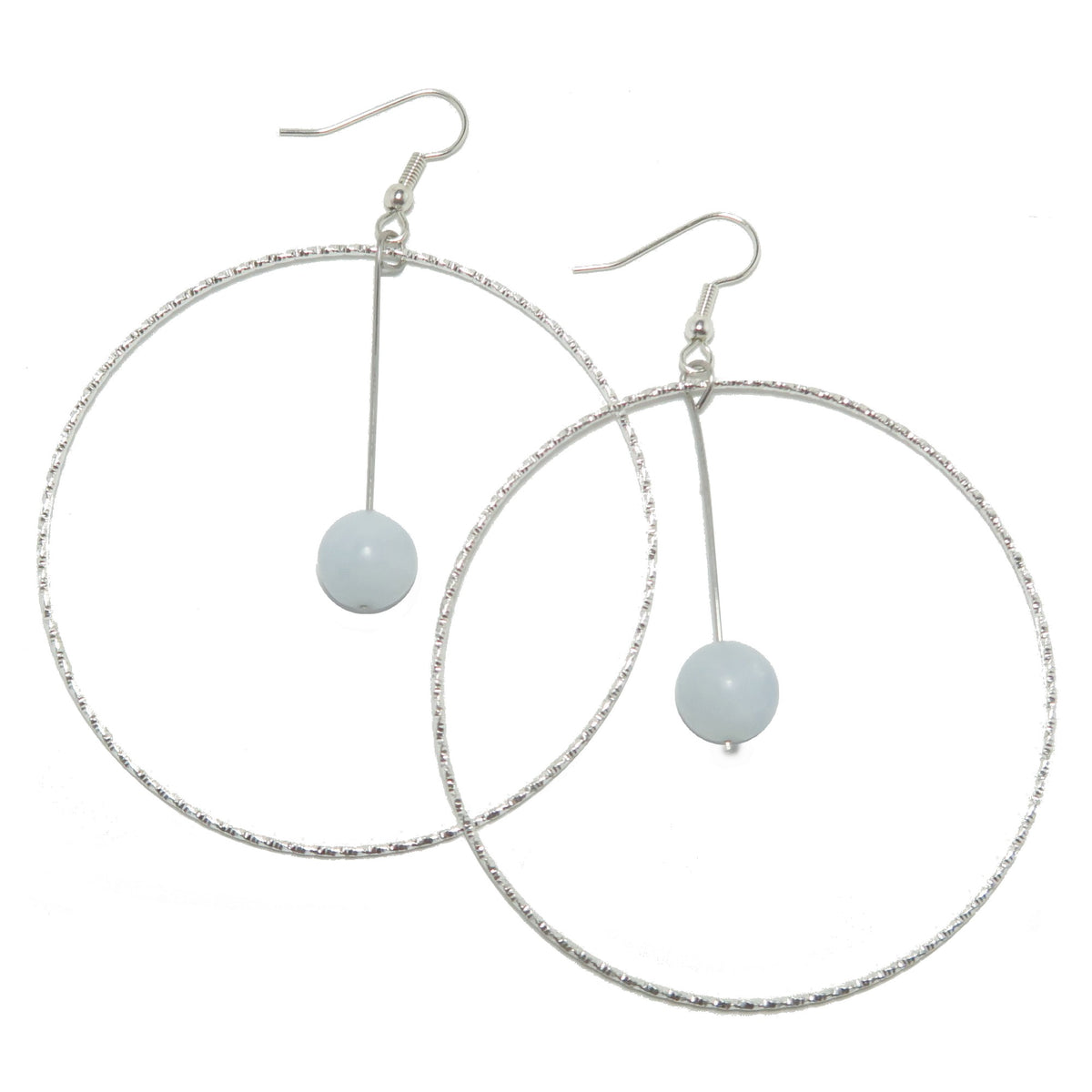•STRAY• blue calcite + gold earrings