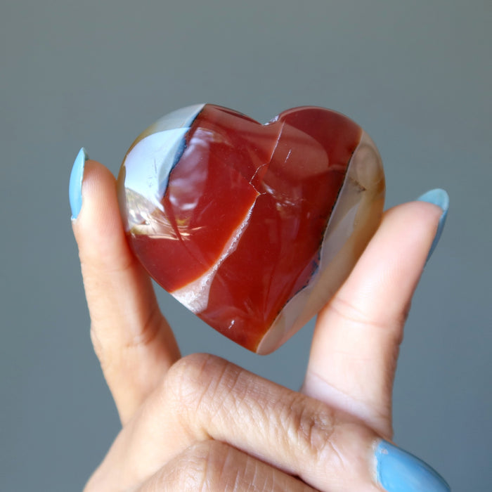 Carnelian Heart Love Your Spirit Orange Attraction Crystal