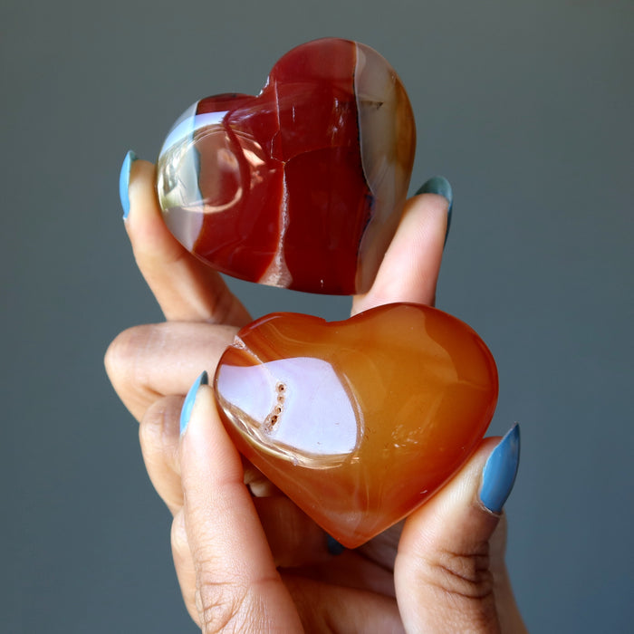 Carnelian Heart Love Your Spirit Orange Attraction Crystal
