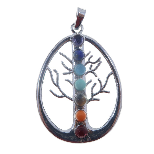 chakra tree of life pendant