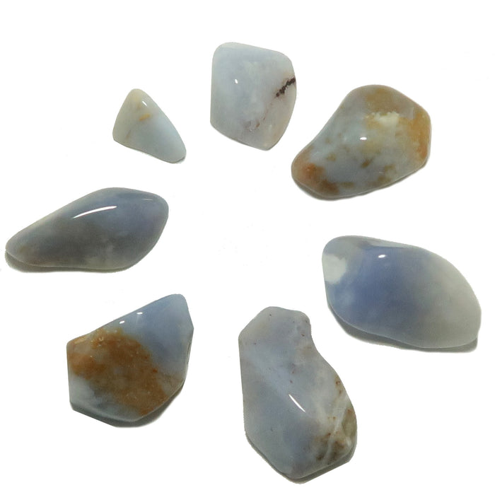Chalcedony Tumbled Stone Graceful Expressions Blue Crystal