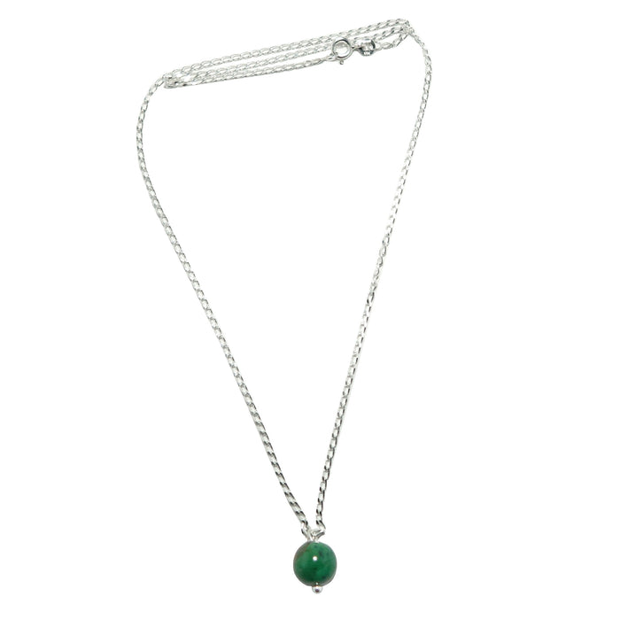 Chrysocolla Necklace Cherished Blue Green Sterling Silver